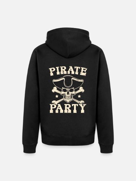 Fiesta Pirata Caribe Bucanero Pirata Amante de los Piratas - Chaqueta con capucha prémium ecológica unisex - negro