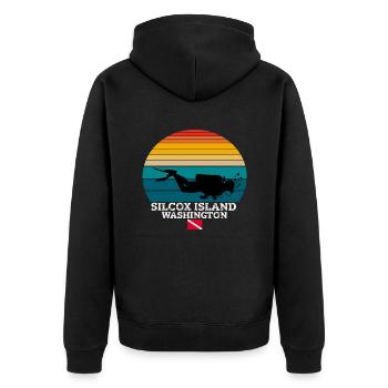 Silcox Island US Island Plongée sous-marine - Veste à capuche bio Premium Unisexe - noir - Dos - Nico (187cm)