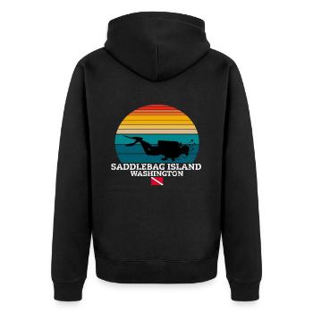 Saddlebag Island US Island Plongée sous-marine - Veste à capuche bio Premium Unisexe - noir - Dos - Nico (187cm)