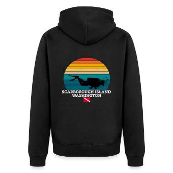 Scarborough Island Us Island Plongée sous-marine - Veste à capuche bio Premium Unisexe - noir - Dos - Nico (187cm)