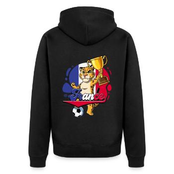 France Football - Veste à capuche bio Premium Unisexe - noir - Dos - Nico (187cm)
