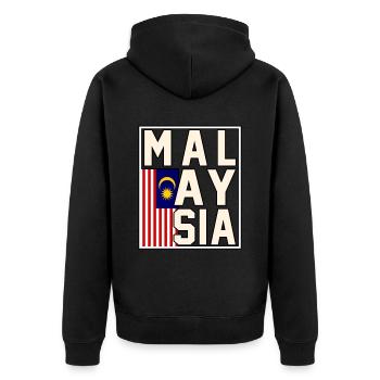 Malaisie - Veste à capuche bio Premium Unisexe - noir - Dos - Nico (187cm)