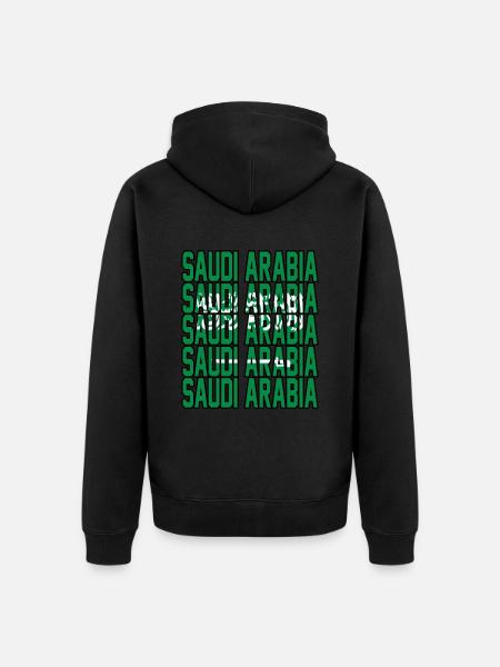 Saudi Arabia - Unisex Premium Organic Zip Hoodie - black