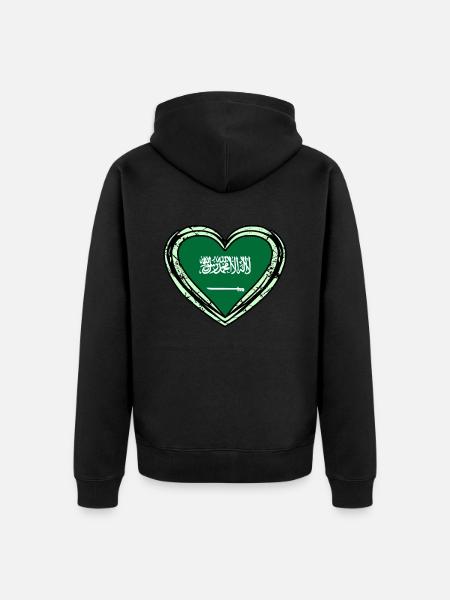 Saudi Arabia - Unisex Premium Organic Zip Hoodie - black