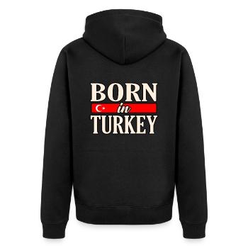 Turquie - Veste à capuche bio Premium Unisexe - noir - Dos - Nico (187cm)