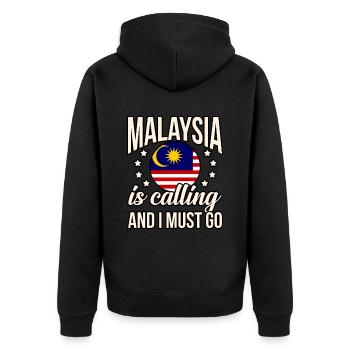 Malaisie - Veste à capuche bio Premium Unisexe - noir - Dos - Nico (187cm)