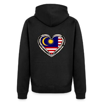 Malaisie - Veste à capuche bio Premium Unisexe - noir - Dos - Nico (187cm)