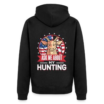 Chasseur de cerfs de Buck Américain - Veste à capuche bio Premium Unisexe - noir - Dos - Nico (187cm)