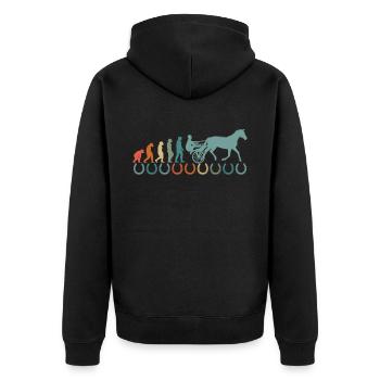 Harnais de chevaux de trot Chevaux de sport équestre - Veste à capuche bio Premium Unisexe - noir - Dos - Nico (187cm)