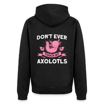 Axolotl Axolotl Propriétaire Axolotl Amphibian Gift - Veste à capuche bio Premium Unisexe - noir - Dos - Nico (187cm)