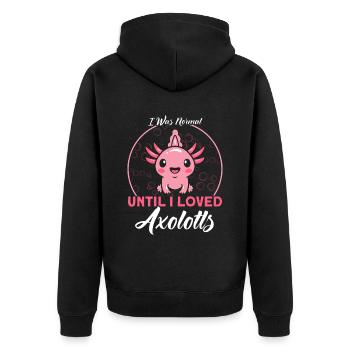 Axolotl Axolotl Propriétaire Axolotl Amphibian Gift - Veste à capuche bio Premium Unisexe - noir - Dos - Nico (187cm)