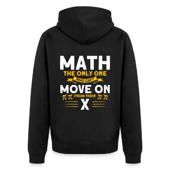 Math Mathematics Science Math Gift - Unisex Premium Organic Zip Hoodie - black - Back - Nico (187cm)