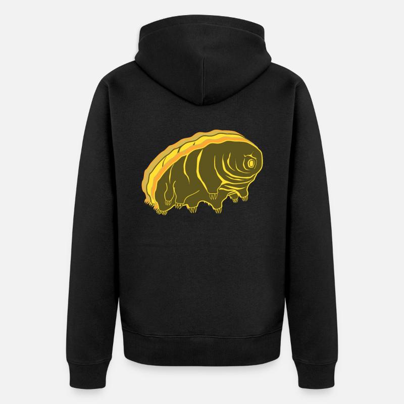 Tardigrade Wasserbär Retro Tardigrades - Unisex Premium Bio Zip Hoodie - Schwarz