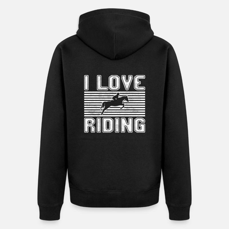 J’adore rouler - Veste à capuche bio Premium Unisexe - noir