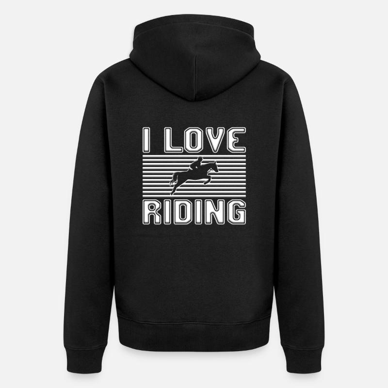J’adore rouler - Veste à capuche bio Premium Unisexe - noir