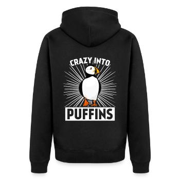 Puffin Papageientaucher Macareux moines - Veste à capuche bio Premium Unisexe - noir - Dos - Nico (187cm)