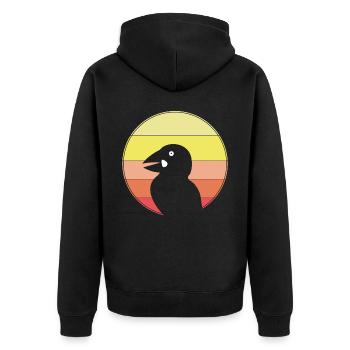 Puffin Papageientaucher Retro Puffins - Veste à capuche bio Premium Unisexe - noir - Dos - Nico (187cm)