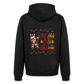 Très probablement mange des biscuits de Noël pour - Veste à capuche bio Premium Unisexe - noir - Dos - Nico (187cm)