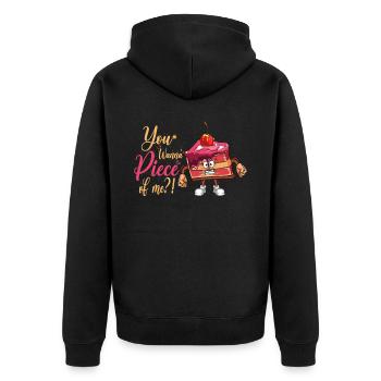 Tu veux un morceau de moi pour les fans de pâtisserie ou de pâtisserie - Veste à capuche bio Premium Unisexe - noir - Dos - Nico (187cm)