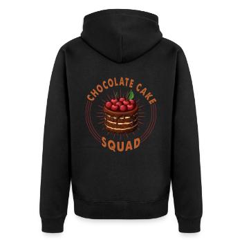 Chocolate Cake Squad pour cuire ou cuire au four - Veste à capuche bio Premium Unisexe - noir - Dos - Nico (187cm)