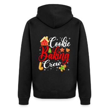 Cookie baking crew for baking or baking - Unisex Premium Organic Zip Hoodie - black - Back - Nico (187cm)