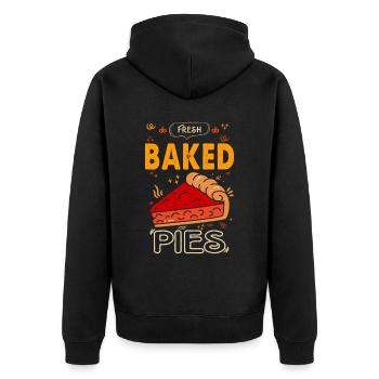 Freshly baked cakes for bakers or baking fans - Unisex Premium Organic Zip Hoodie - black - Back - Nico (187cm)
