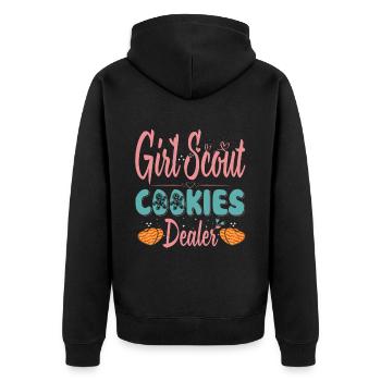 Girl Scout Cookies Dealer pour les boulangers ou les fans de pâtisserie - Veste à capuche bio Premium Unisexe - noir - Dos - Nico (187cm)