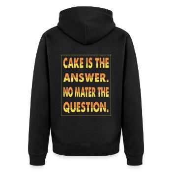 Cuisiner pour que je n’aie pas de gens pour les boulangers ou - Veste à capuche bio Premium Unisexe - noir - Dos - Nico (187cm)