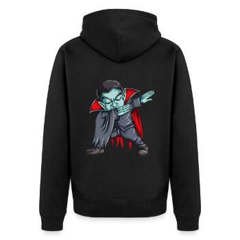 Soirée film d’horreur Dracula Vampire fait Dab Kids - Veste à capuche bio Premium Unisexe - noir - Dos - Nico (187cm)