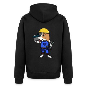 Artisans Artisans Chantier De construction Professions Travail - Veste à capuche bio Premium Unisexe - noir - Dos - Nico (187cm)