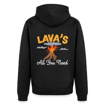Laves Tout ce dont vous avez besoin Sciences de la Terre Géologie Volcan - Veste à capuche bio Premium Unisexe - noir - Dos - Nico (187cm)