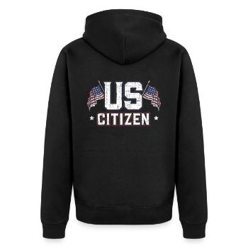 Citoyen américain New American FLAG Constitution Day - Veste à capuche bio Premium Unisexe - noir - Dos - Nico (187cm)