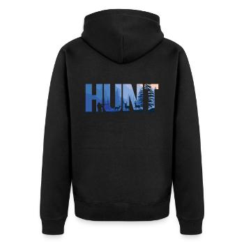 Chasse au cerf Buck Chasse Chasseur - Veste à capuche bio Premium Unisexe - noir - Dos - Nico (187cm)