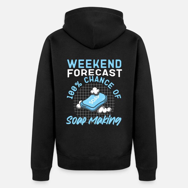 Soap Making Crafting Weekend - Unisex Premium Bio Zip Hoodie - Schwarz
