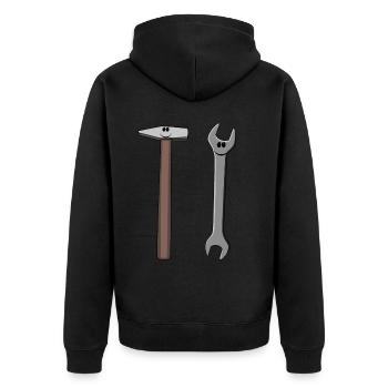 Marteau Artisan Métiers d’outillage Artisanat - Veste à capuche bio Premium Unisexe - noir - Dos - Nico (187cm)