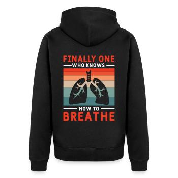 Respiratory therapists Respiratory therapist Occupational therapists - Unisex Premium Organic Zip Hoodie - black - Back - Nico (187cm)