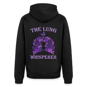 Respiratory therapists Respiratory therapist Occupational therapists - Unisex Premium Organic Zip Hoodie - black - Back - Nico (187cm)