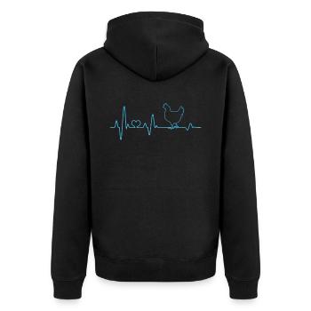Poulets - Veste à capuche bio Premium Unisexe - noir - Dos - Nico (187cm)