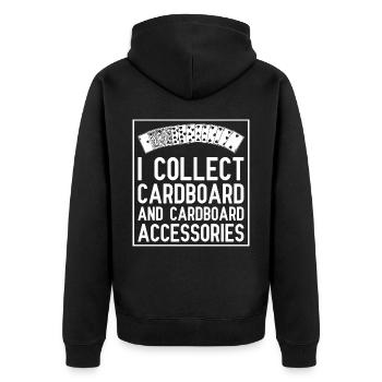 Kartenspiel Kartenspieler Pokern - Unisex Premium Bio Zip Hoodie - Schwarz - Hinten - Nico (187cm)