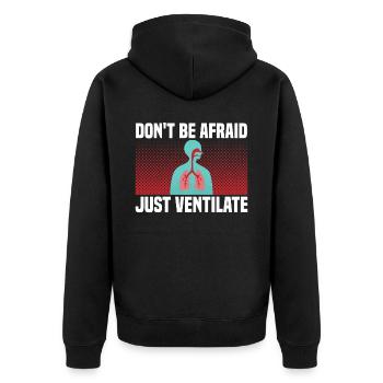 Respiratory therapists Respiratory therapist Occupational therapists - Unisex Premium Organic Zip Hoodie - black - Back - Nico (187cm)