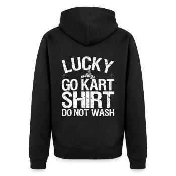Kartsport Kart Driver Go Kart Gift Idea - Unisex Premium Organic Zip Hoodie - black - Back - Nico (187cm)
