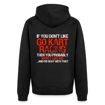 Kartsport Kart Driver Go Kart Gift Idea - Unisex Premium Organic Zip Hoodie - black - Back - Nico (187cm)