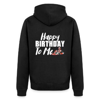 Kartsport Kart Driver Go Kart Gift Idea - Unisex Premium Organic Zip Hoodie - black - Back - Nico (187cm)