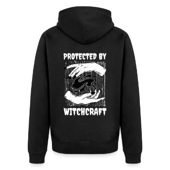 Protégé par le cadeau de sorcellerie Wicca - Veste à capuche bio Premium Unisexe - noir - Dos - Nico (187cm)