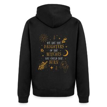 Cadeau Wicca des Filles des Sorcières - Veste à capuche bio Premium Unisexe - noir - Dos - Nico (187cm)