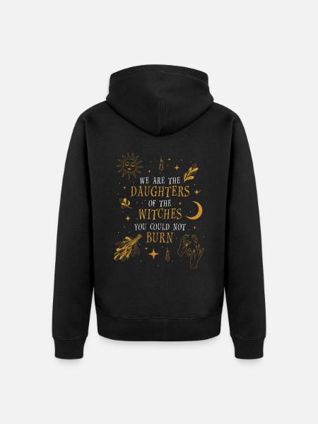 Cadeau Wicca des Filles des Sorcières - Veste à capuche bio Premium Unisexe - noir