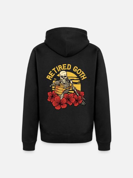Retired Goth Gothic Gift - Unisex Premium Organic Zip Hoodie - black