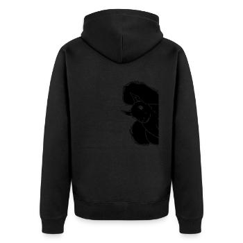 Écureuil — Drôle d’écureuil, mignon - Veste à capuche bio Premium Unisexe - noir - Dos - Nico (187cm)