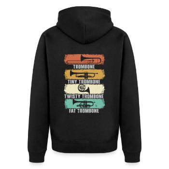 Musicien tromboniste d’instruments de musique - Veste à capuche bio Premium Unisexe - noir - Dos - Nico (187cm)