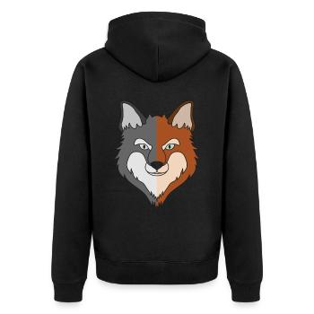 Motif d’animal sauvage de la forêt avec un design de renard - Veste à capuche bio Premium Unisexe - noir - Dos - Nico (187cm)